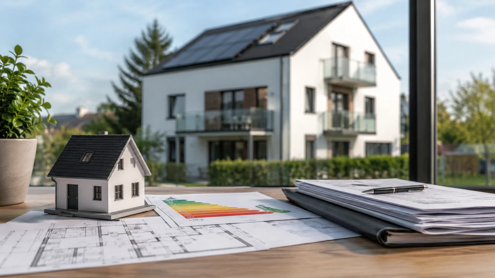 Wohngebäude und Unterlagen zur Erstellung eines Energieausweises