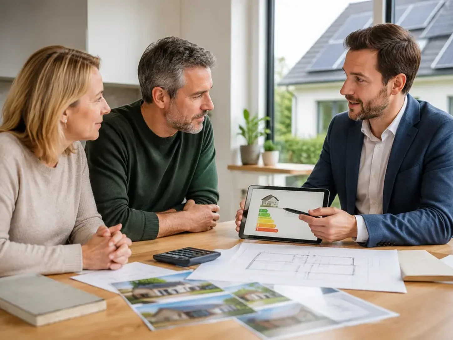 Energieberater erläutert Fördermöglichkeiten für eine energetische Sanierung